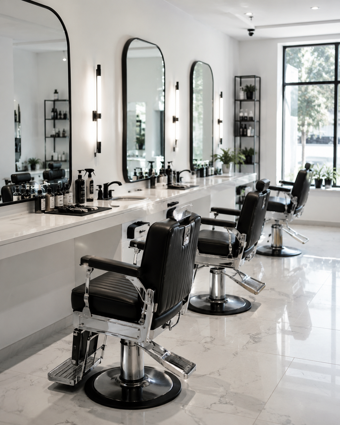 Interior of NXT CUT Barber Shop in Claremont