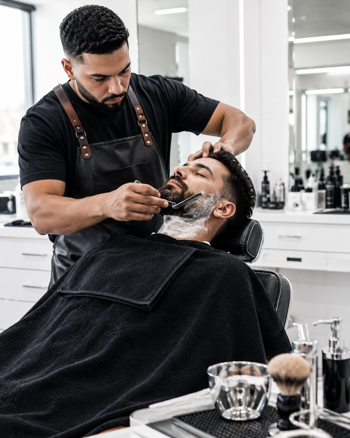 Beard and shave service at NXT CUT Barber Shop